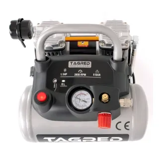 Безмаслен двубутален компресор TAGRED TA380 PRO/ 1100W/ 230V/ 6л Безмаслен двубутален компресор TAGRED TA380 PRO/ 1100W/ 230V/ 6л