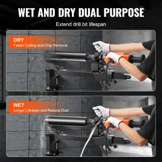 Диамантено-пробивна бормашина + стойка и свредло VEVOR Z1Z-CF-9180/CF-DCD07/ 2600W