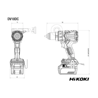 Акумулаторен винтоверт HiKOKI - Hitachi DV18DC/ 18 V