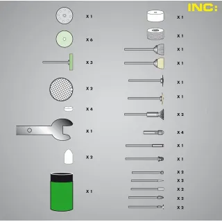 Аксесоари за прав шлайф FARTOOLS / 43 броя, за стъкло и порцелан Аксесоари за прав шлайф FARTOOLS / 43 броя, за стъкло и порцелан