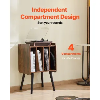 Стойка за грамофон 2 нива с 4 шкафа VEVOR KLEC-05 Стойка за грамофон 2 нива с 4 шкафа VEVOR KLEC-05