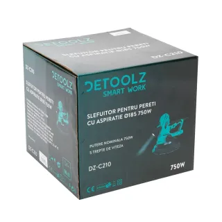 Шлайфмашина за стени и тавани Detoolz DZ-C210/ 750W/Ø180 мм