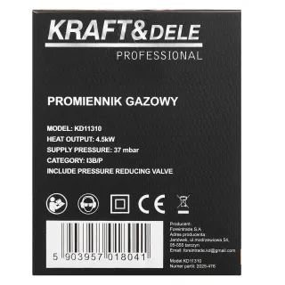 Газов отоплител KraftDele KD11310/ 4.5kW/ с маркуч Газов отоплител KraftDele KD11310/ 4.5kW/ с маркуч