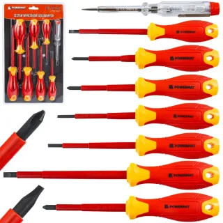 Комплект изолирани отвертки и фазомер Powermat PM-ZW-8ZI2/ 8 бр.