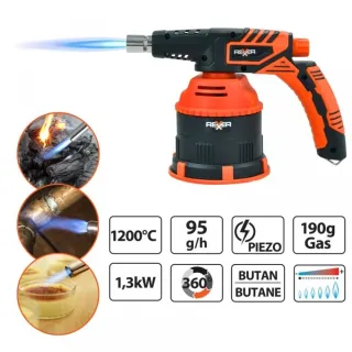 Комплект газова горелка + 2 бр. газ REXXER PREMIUM RB-04-111/ 1300 W Комплект газова горелка + 2 бр. газ REXXER PREMIUM RB-04-111/ 1300 W