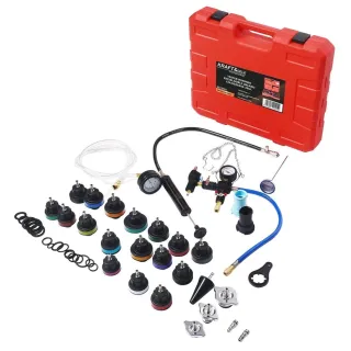 Комплект за тестване на течове от охладителната система на автомобили KraftDele KD12501/ 28 части