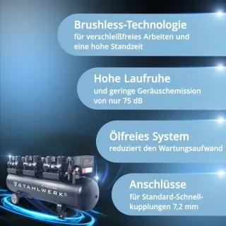 Компресор за въздух STAHLWERK ST-2810 Pro/ 8,7 kW/ 280л