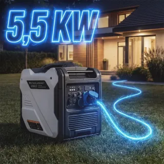 Бензинов инверторен генератор STAHLWERK IG-5500 ST / 5.5 kW/ 11 л Бензинов инверторен генератор STAHLWERK IG-5500 ST / 5.5 kW/ 11 л