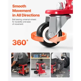 Автомонтьорски стол VEVOR XF8307/ 136 кг