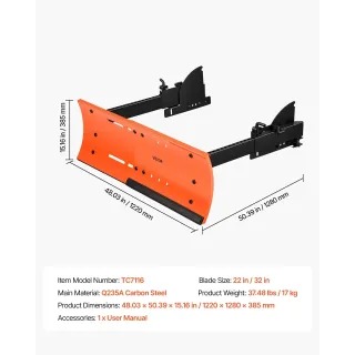 Приставка снегорин Vevor TC7116/ 56-81 см Приставка снегорин Vevor TC7116/ 56-81 см
