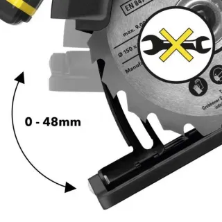 Акумулаторен циркуляр Trotec PCSS 10-20V / 20V, 2.0 Ah