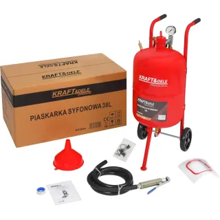 Пясъкоструйка + аксесоари KraftDele KD5854/ 38 л Пясъкоструйка + аксесоари KraftDele KD5854/ 38 л