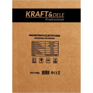 Електрически отоплител KraftDele KD11992/ 5.5kW/ термостат