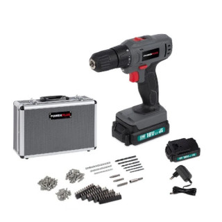 Акумулаторна бормашина POWER PLUS POWESET1 / 2 x 1.3 Ah,  куфар