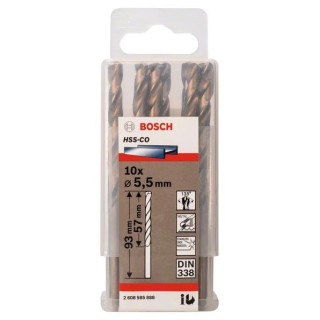 Свредло HSS-Co Standard line за метал на Bosch 5.5 mm - 10 броя Свредло HSS-Co Standard line за метал на Bosch 5.5 mm - 10 броя