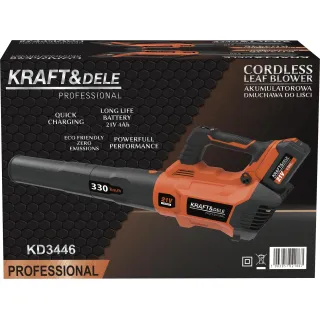 Акумулаторна духалка за листа KraftDele KD3446/ 21V/ 2x4Ah Акумулаторна духалка за листа KraftDele KD3446/ 21V/ 2x4Ah