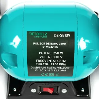 Двоен шмиргел Detoolz DZ-SE139/ 250W/ Ø150мм