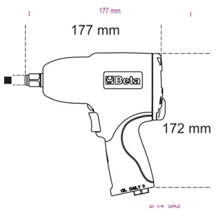 Реверсивен ударен гайковерт Beta Tools 1927B