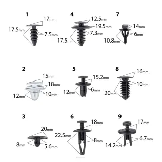 Комплект щипки за авто тапицерии RED TECHNIC RTKST0099