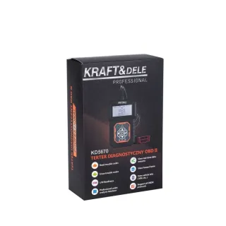 Тестов интерфейс KraftDele OBD II KD5670/ 63 см