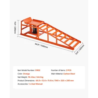 Хидравлични автомобилни рампи VEVOR CR02/ 2 бр./ 2 т
