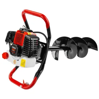 Бензинов свредел + 3 бр. свредла RED TECHNIC RTSWG0106/ 6 к.с.