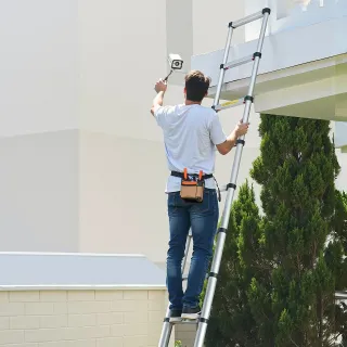 Телескопична сгъваема стълба VEVOR MF-TLA380/ 3.8 м