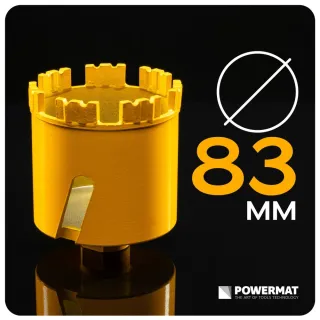 Диамантена боркорона POWERMAT PM-DWK-83x95M14M/ 83 x95 мм