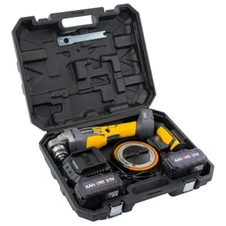 Акумулаторен ъглошлайф POWERMAT PM-SZK-4AHM/ 21V/ 4Ah Акумулаторен ъглошлайф POWERMAT PM-SZK-4AHM/ 21V/ 4Ah