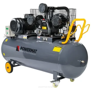 Маслен трифазен компресор Powermat PM-KO-300T-400V/ 7.5 kW/ 300 л