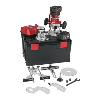 Акумулаторна фреза 2 в1 FLEX CER 18.0-EC/5.0 Set/ 18V/ 2х5Ah