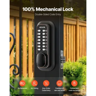 Механична брава без ключ с двойно-странична цифрова клавиатура VEVOR OL-601S3-07