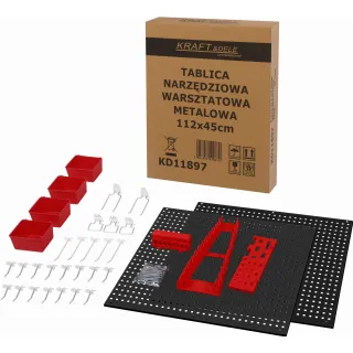 Метален перфориран панел за инструменти KraftDele KD11897/ 112 х 45 см