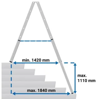 Двустранна телескопична стълба KRAUSE 134899 2x7