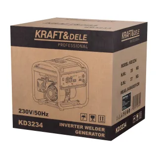 Инверторен генератор за ток с вграден електрожен KraftDele KD3234/ 5.8/6.2kW Инверторен генератор за ток с вграден електрожен KraftDele KD3234/ 5.8/6.2kW
