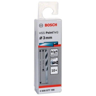 Свредло HSS за метал PoinTec 3.0 mm на Bosch комплект 10 бр.