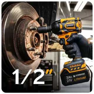 Акумулаторен гайковерт Powermat PM-AKU-21V-3M/ 21V/ 2x3Ah