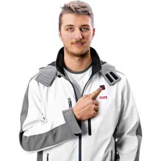 Акумулаторно подгряващо яке FLEX TJ White 10.8/18.0 XXL Men/ 10.8V/18V Акумулаторно подгряващо яке FLEX TJ White 10.8/18.0 XXL Men/ 10.8V/18V
