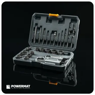 Екстрактори за счупени винтове, гайки и шпилки POWERMAT PM-ZPWN-26T/ 26 бр. Екстрактори за счупени винтове, гайки и шпилки POWERMAT PM-ZPWN-26T/ 26 бр.
