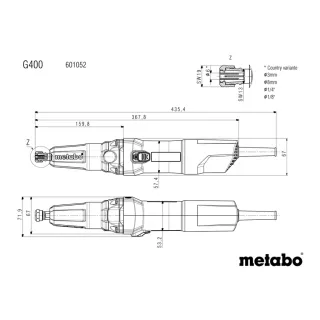Електрически прав шлайф Metabo G 400/ 380W
