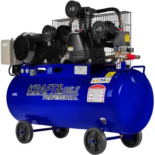 Маслен компресор KraftDele KD4056/ 4100W/ 400V/ 100 л