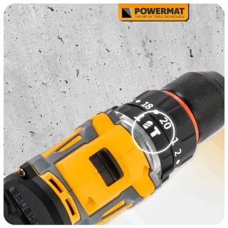 Акумулаторен винтоверт с ударна функция + аксесоари POWERMAT PM-WA-21V-2M/ 21V/ 2x2Ah
