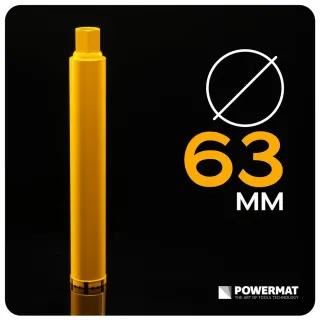 Диамантена боркорона за бетон POWERMAT PM-DWK-63x450M/ 63 x 450 мм