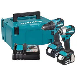 Комплект акумулаторни винтоверти Makita DLX2580TJ/ 18 V/ 2х5 Ah