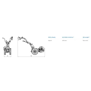 Мотоблок с колела и ножова греда BCS 706 SmartSafe GENKINS GK210/ 5.9 к.с.
