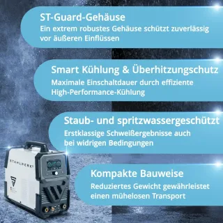 Инверторен заваръчен апарат STAHLWERK AC/DC TIG 200 Pulse Pro Touch/ 200А Инверторен заваръчен апарат STAHLWERK AC/DC TIG 200 Pulse Pro Touch/ 200А