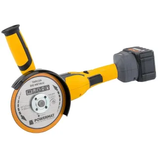 Акумулаторен ъглошлайф POWERMAT PM-SZK-4AHM/ 21V/ 4Ah Акумулаторен ъглошлайф POWERMAT PM-SZK-4AHM/ 21V/ 4Ah