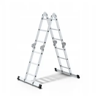 Алуминиева многофункционална съчленена стълба AWTools AW23033/ 4x4