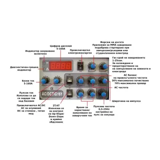 Аргонов апарат TIG TAG TIG ACDC 161/ 230V