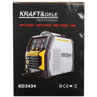 Инверторен заваръчен апарат KraftDele KD3434/ 255А Инверторен заваръчен апарат KraftDele KD3434/ 255А